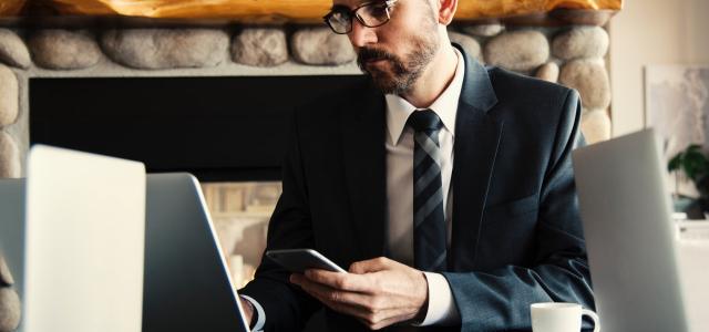 man using a laptop